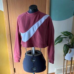 Nike Pink Cropped Sweatshirt